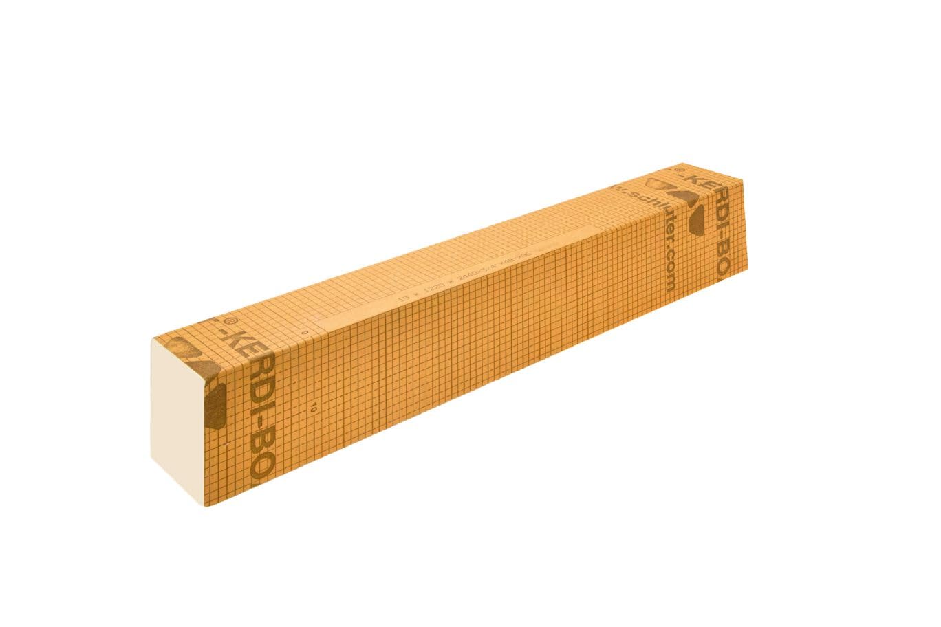 Schluter Kerdi-Board curb 38-inch length ready for waterproofing and tile installation