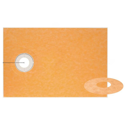 Schluter Kerdi sloped shower tray with built-in waterproof shield for tile installations.