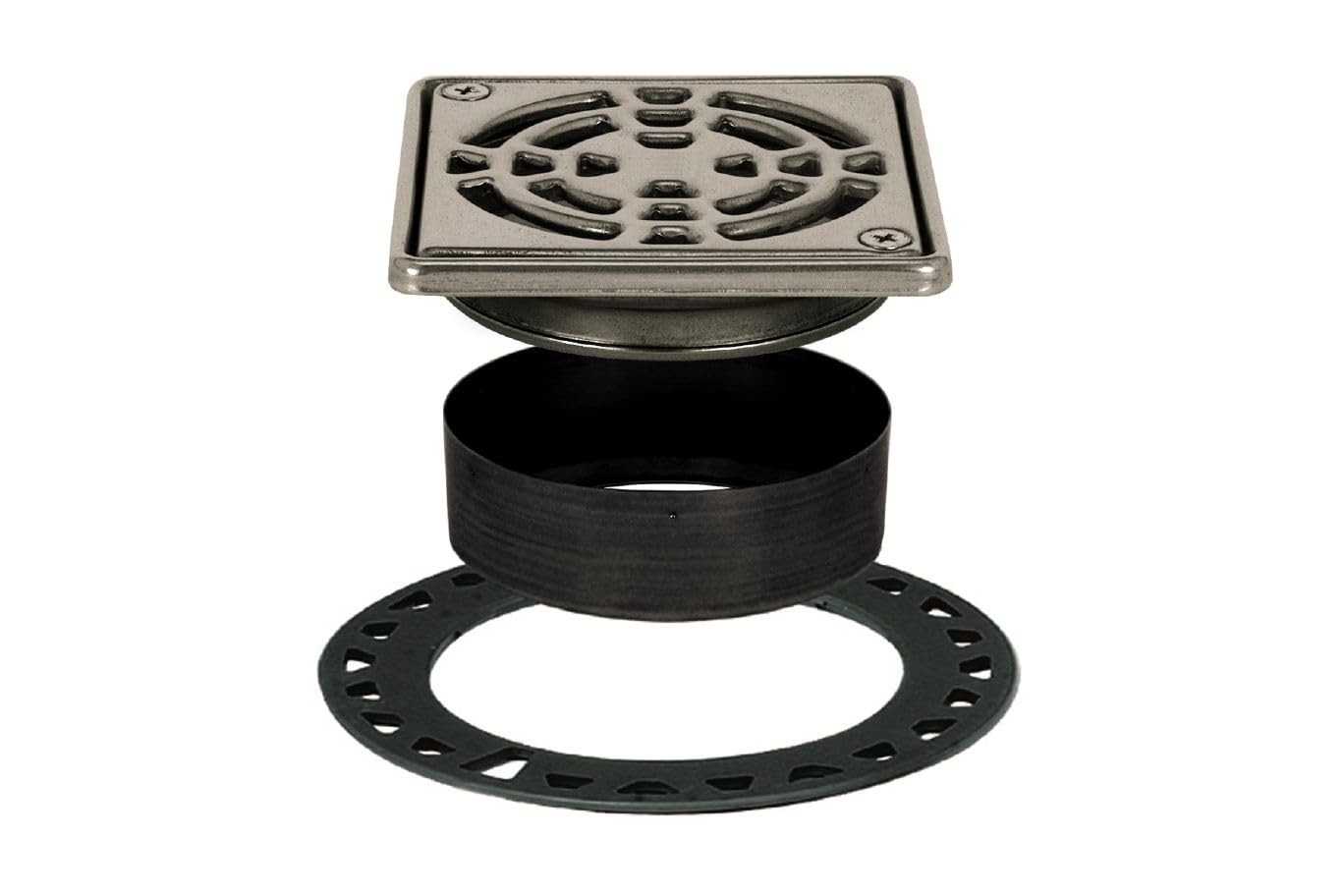 Schluter Kerdi-Drain Classic 4-inch square stainless grate for reliable shower waterproofing