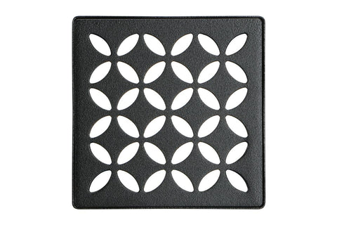 Schluter Kerdi-Drain floral shower grate with integrated flange for secure waterproofing and easy cleaning.