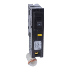 Schneider Electric Homeline 20A GFCI breaker front view for quick residential protection.