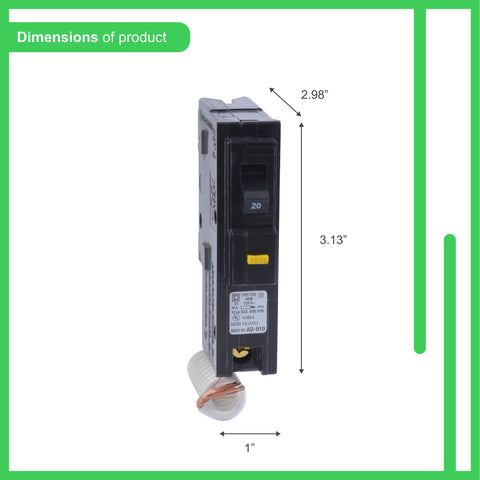 Schneider Electric Homeline 20A GFCI breaker in packaging for easy installation.