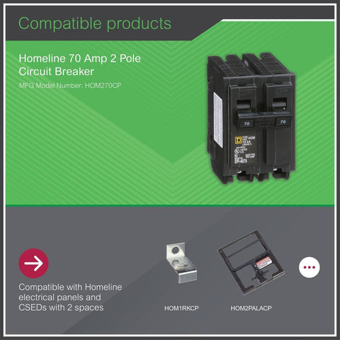 Installation-ready view emphasizing compact two-pole 120/240V circuit readiness.