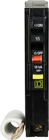 Schneider Electric QO115GFICP plug-on design eases installation in panels.
