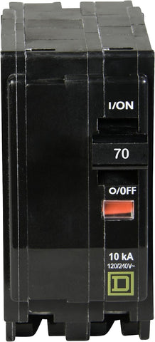 Schneider Electric QO270CP rating label clearly shows 10,000 AIR for reliability.