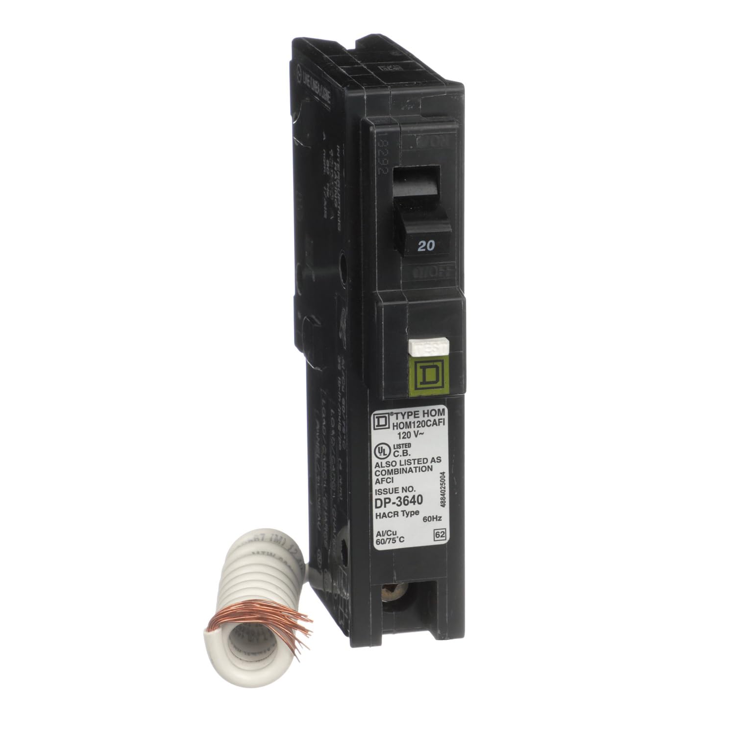 Schneider Electric Square D Hom120CAFIC plug-on design speeds safe installation