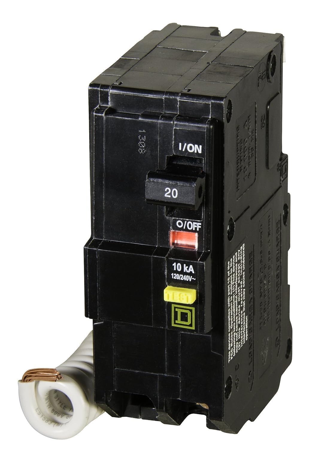 Plug-in mount design of the QO220GFICP simplifies panel replacement.