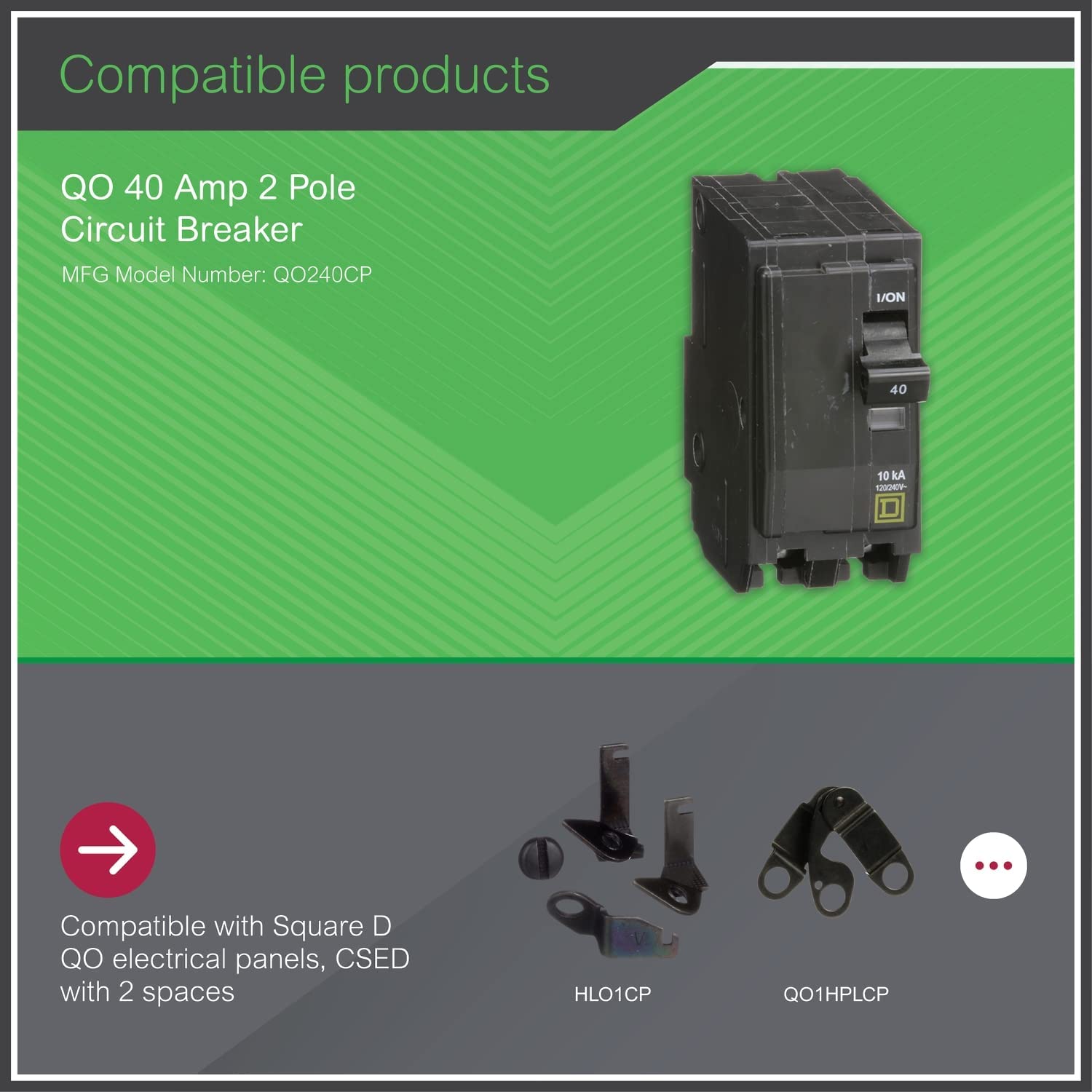 Panel-fit view demonstrates compatibility with Square D panels and space efficiency
