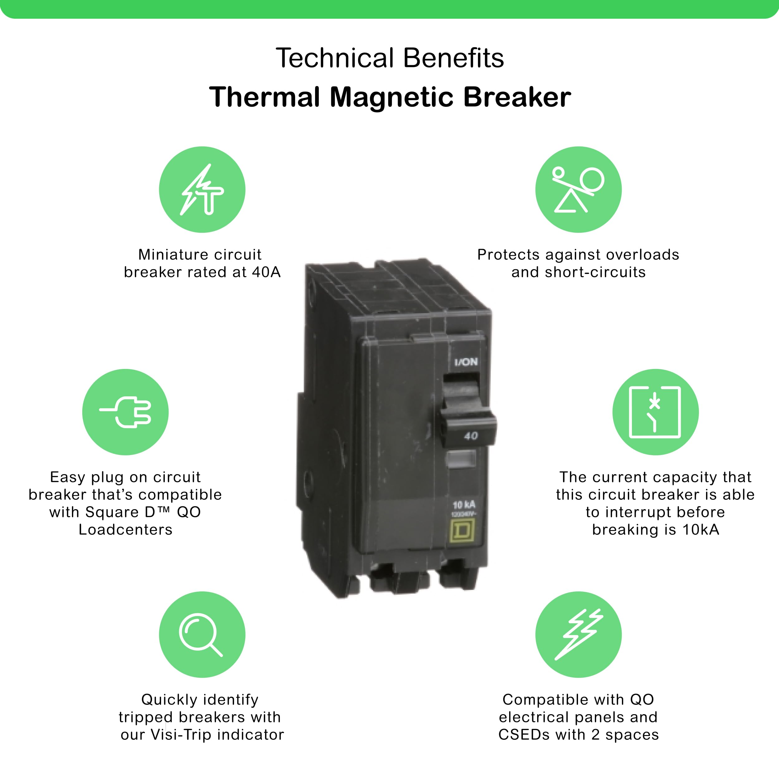 Wiring terminal close-up demonstrates plug-on installation and secure terminal connections
