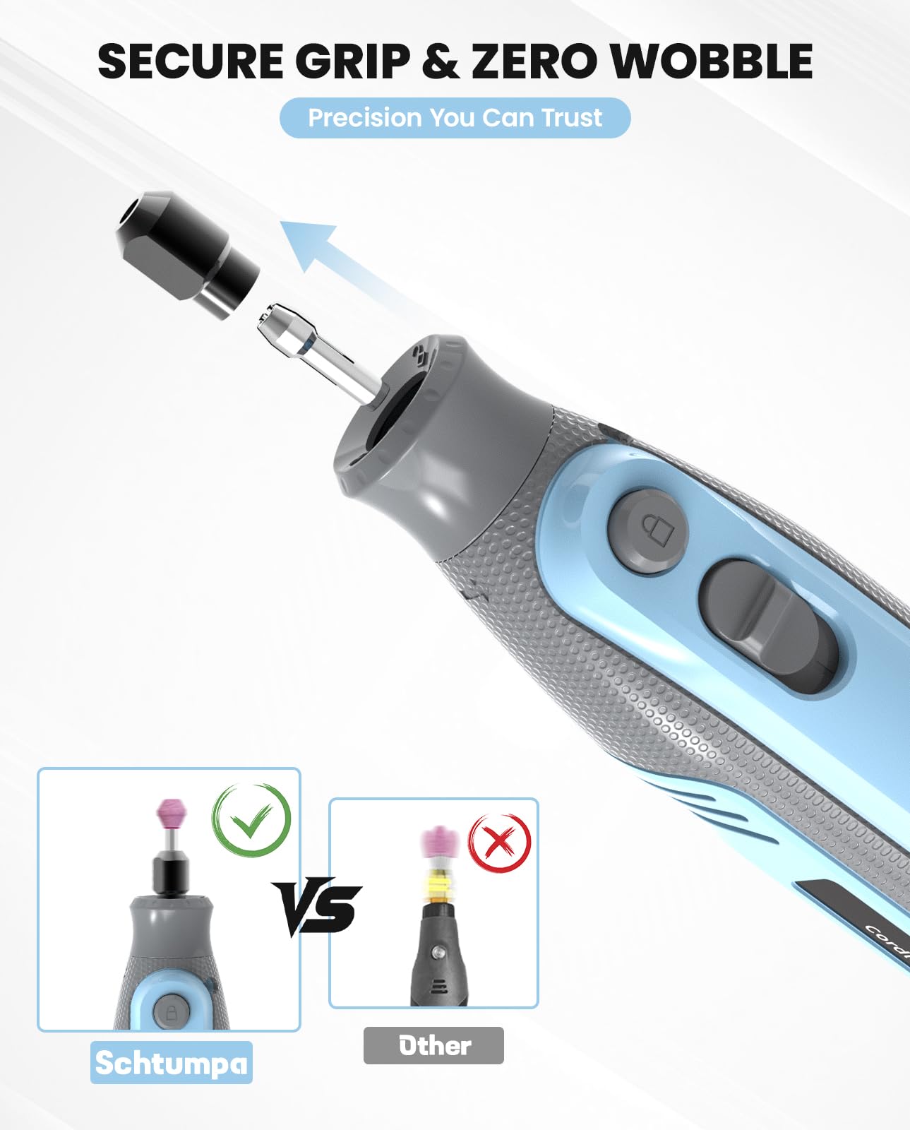 SCHTUMPA 4V Pro cordless design enables outdoor DIY sessions