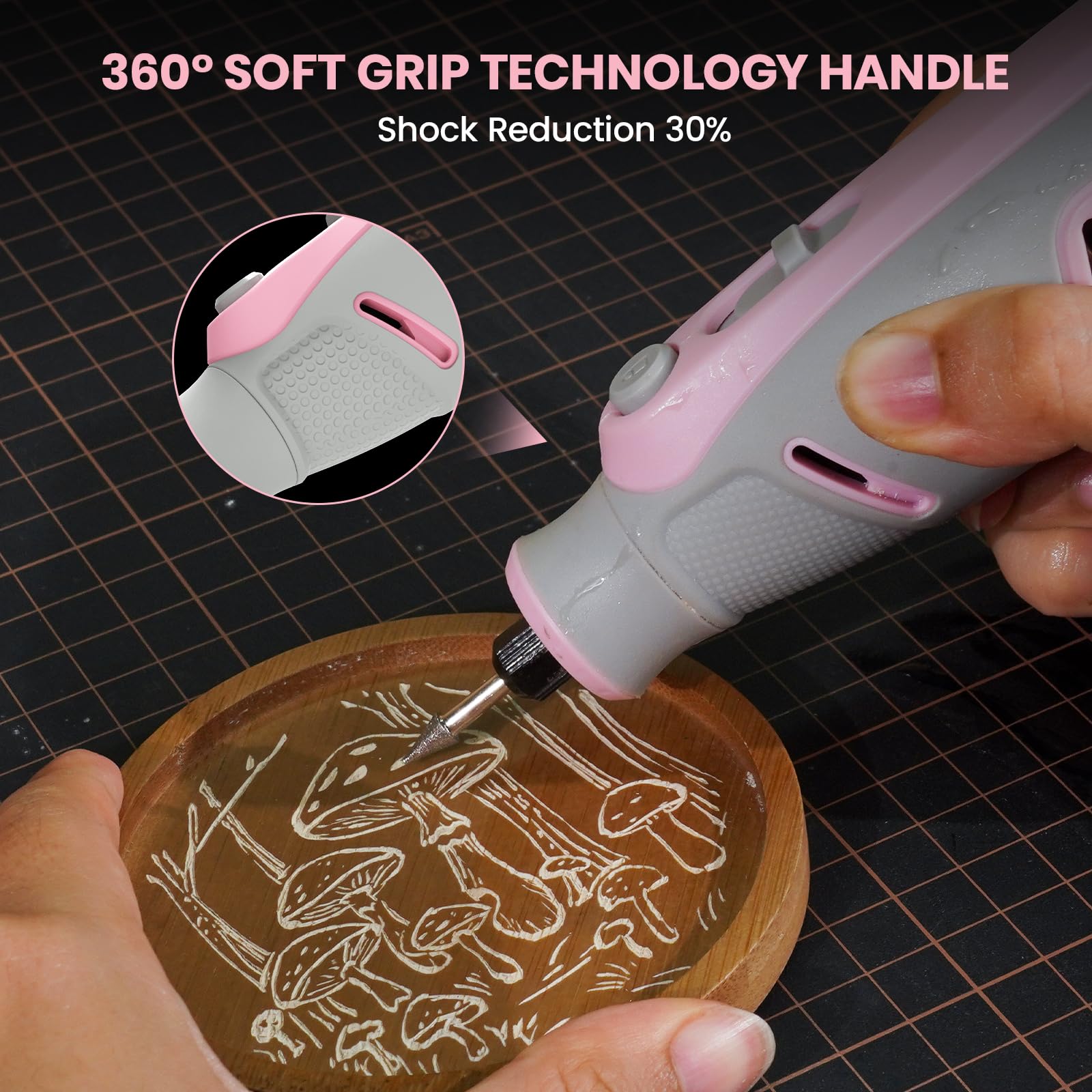 SCHTUMPA ergonomic grip reduces fatigue during extended use.
