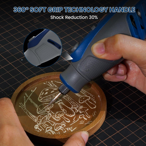 Schtumpa low-noise cooling enables smooth detail tasks with minimal vibration.