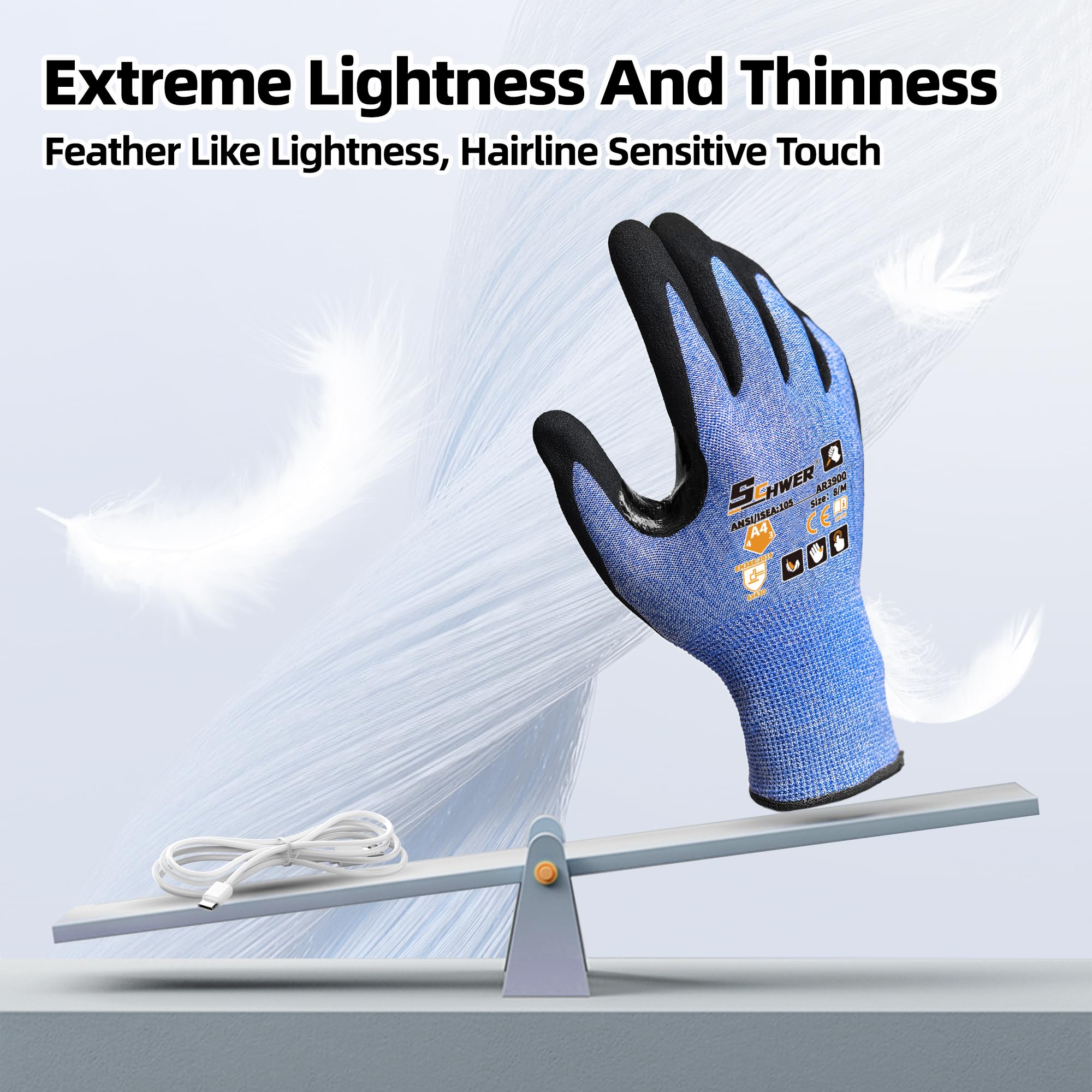 Schwer A4 Air-Skin gloves maintain grip in wet and oily conditions