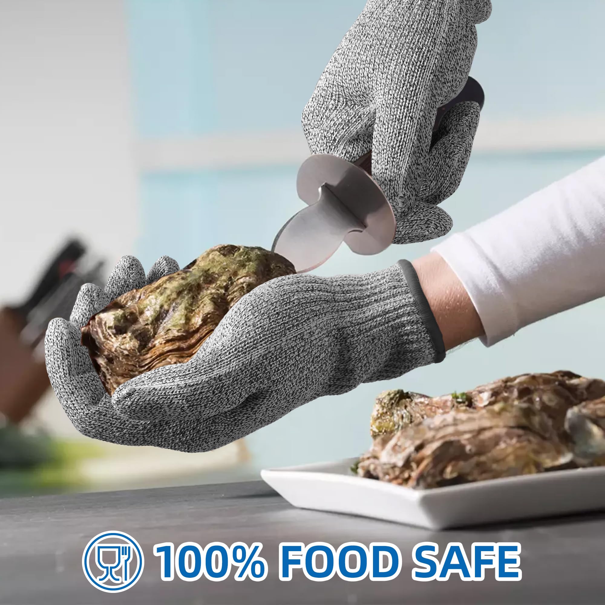 Schwer knitting-technology-detail gloves, durable fibers for long-lasting protection.