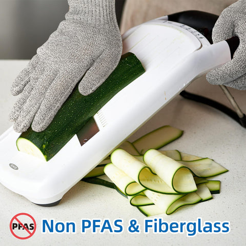 Schwer meat-cutting gloves, dexterous handling for sharp blade work in kitchens.