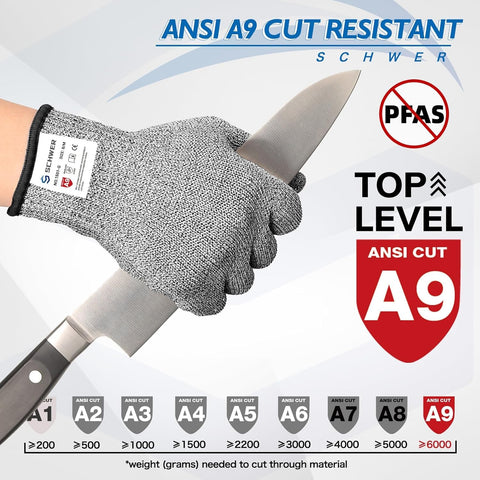 Schwer oyster-shucking gloves, secure grip for shellfish prep and reduced slips.