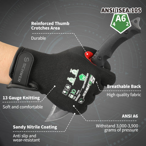 Schwer FreezeGuard gloves showing the warm acrylic terry lining for cold work days.