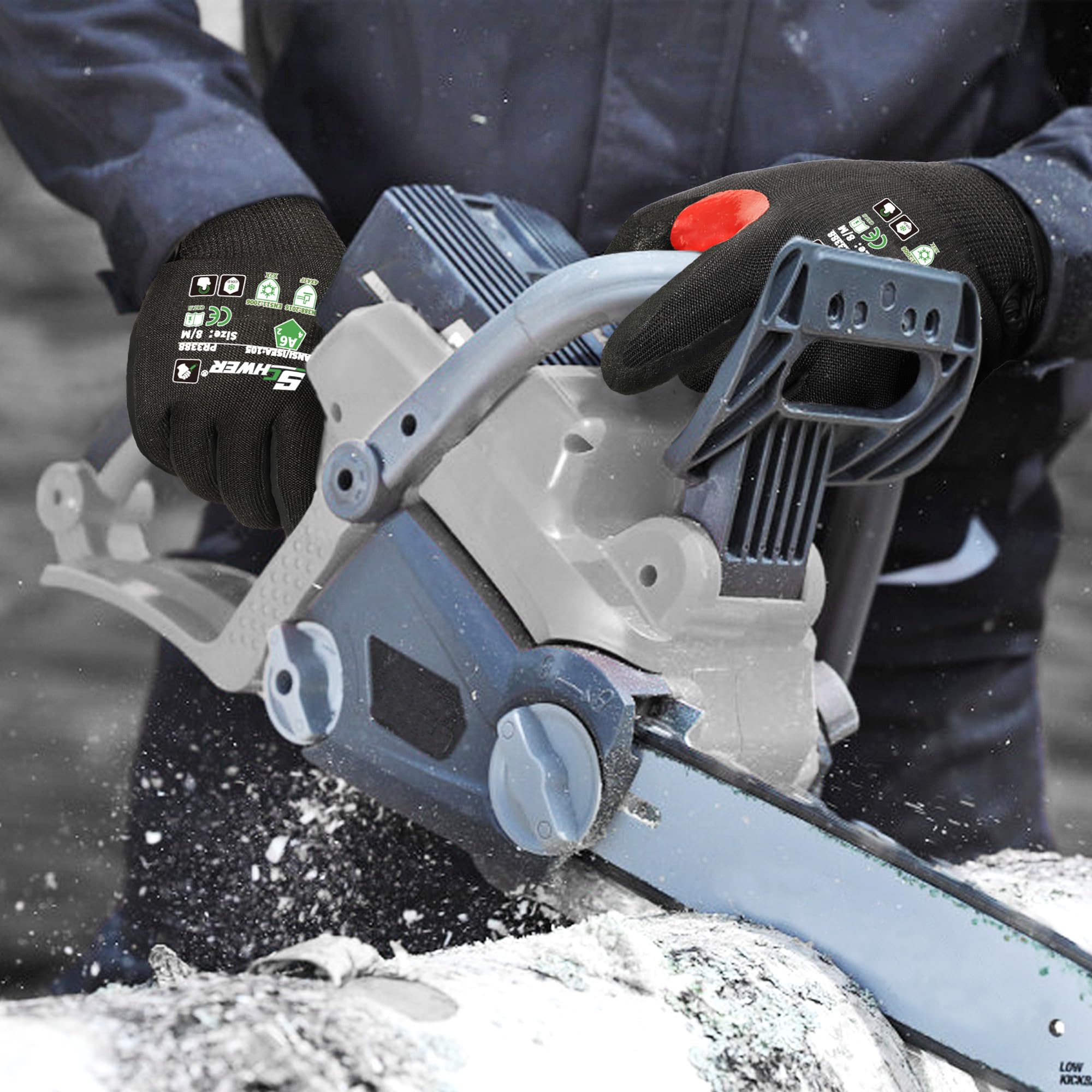 Schwer FreezeGuard winter gloves fit with adjustable wrist closure for secure wear.