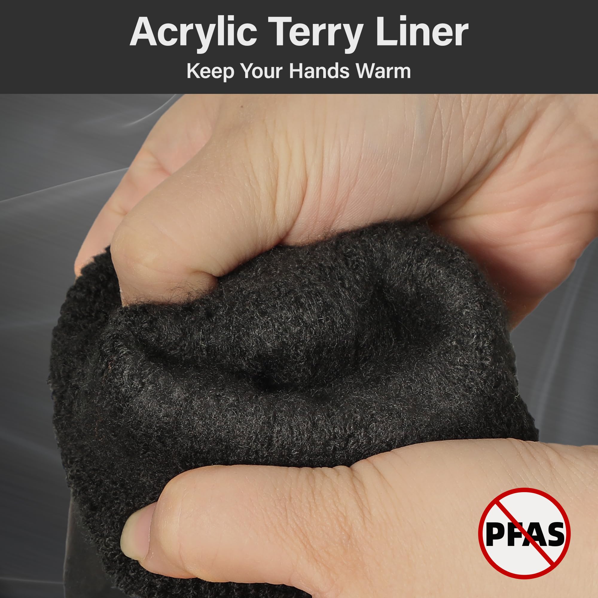 Schwer FreezeGuard winter gloves grip provides non-slip control on wet, icy surfaces.