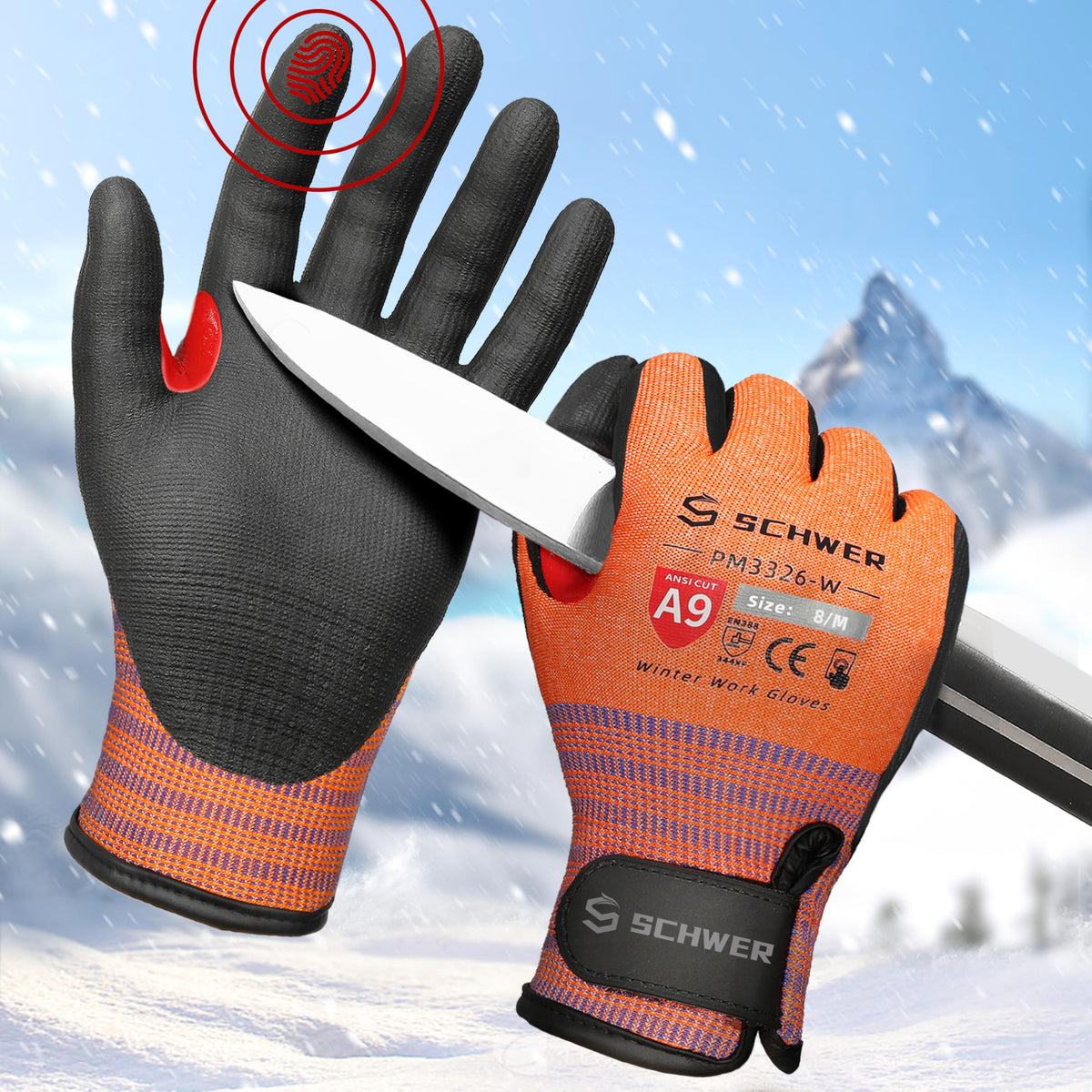 Schwer FreezeGuard-X front view shows 360° protection and grip.