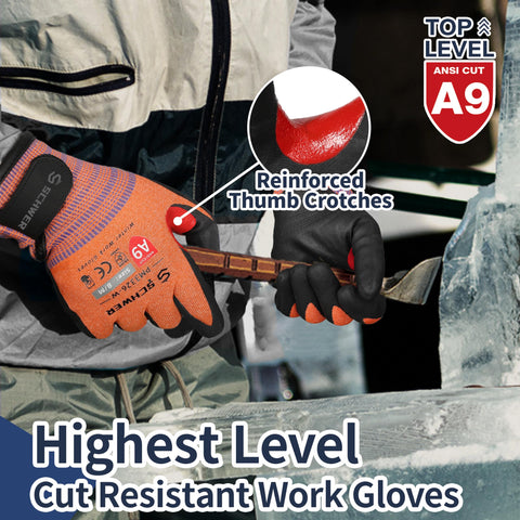 Schwer FreezeGuard-X ANSI A9 protection supports cutting resistance in tough environments.