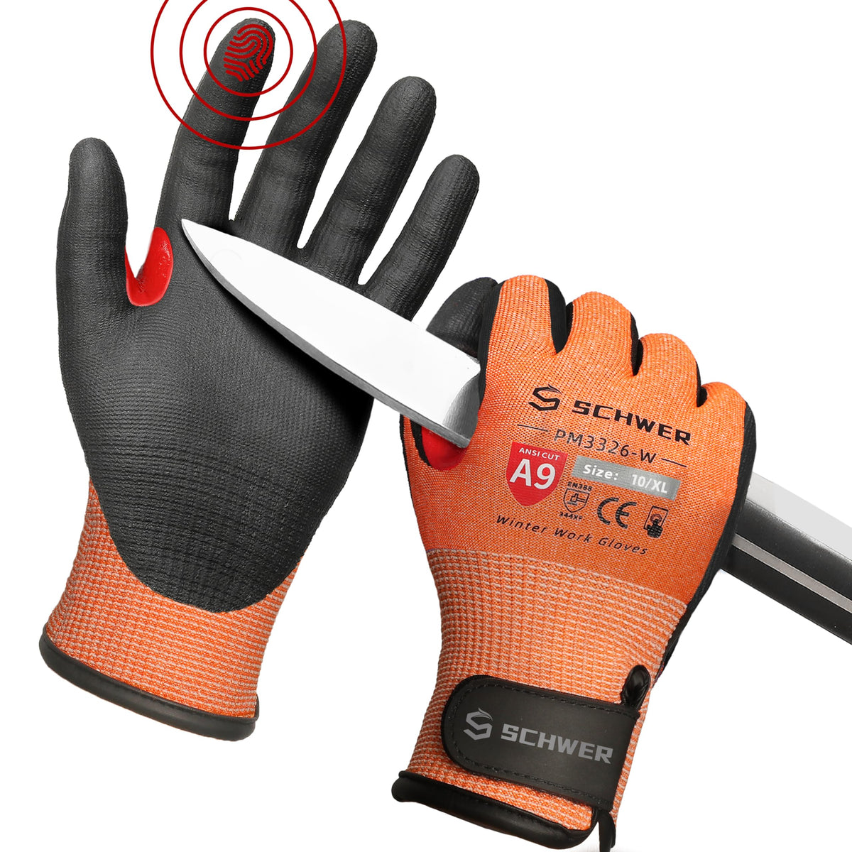 Schwer FreezeGuard-X outer view shows rugged winter glove design for cold environments.