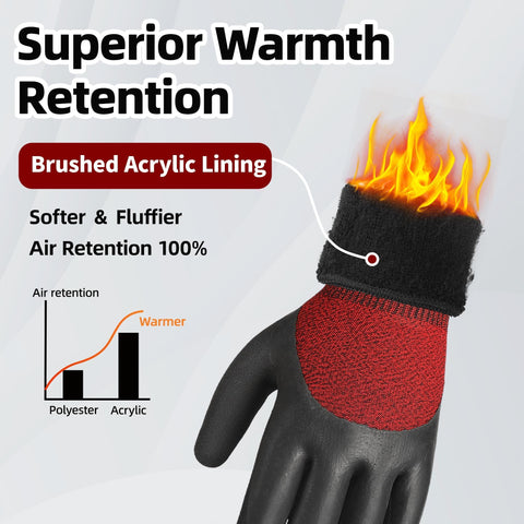 Schwer gloves with brushed acrylic lining offer extra warmth and flexible comfort.