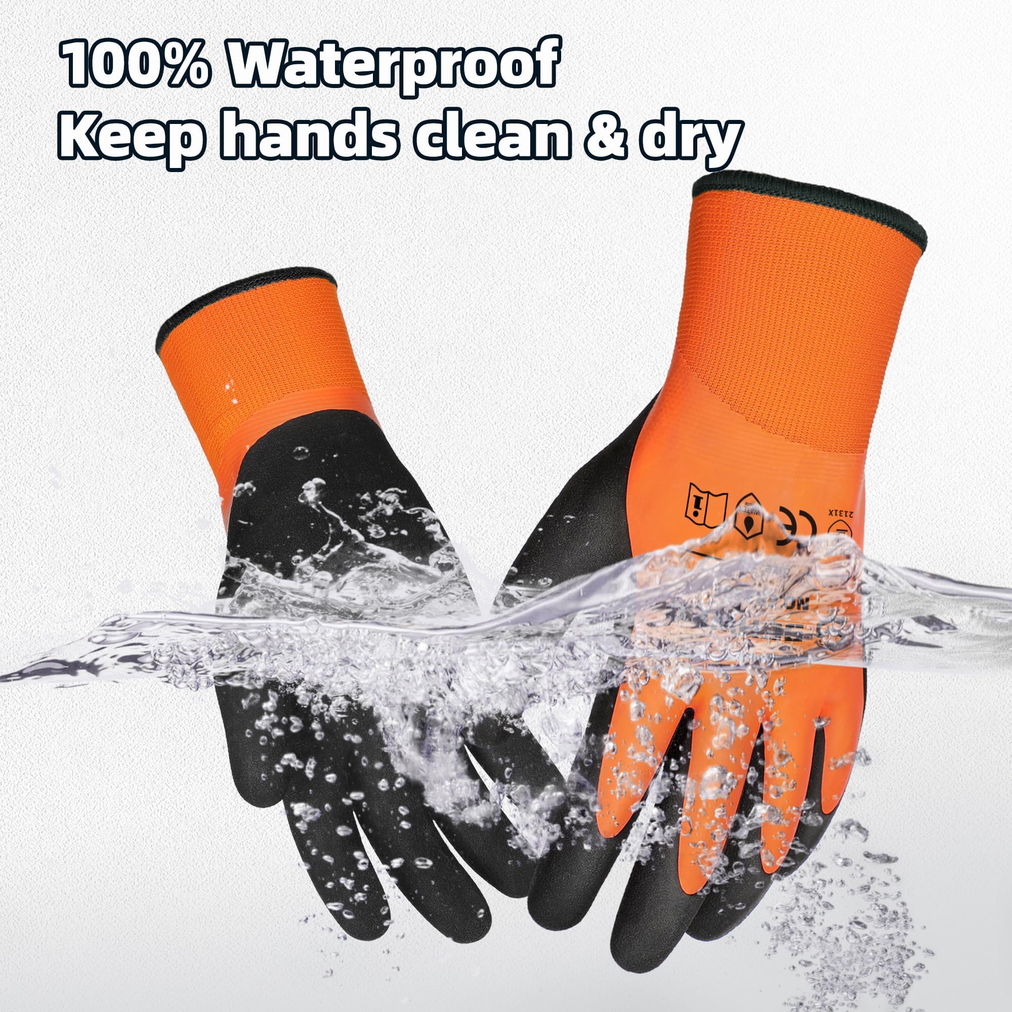 Schwer foam latex palms deliver secure grip in wet or dry conditions.