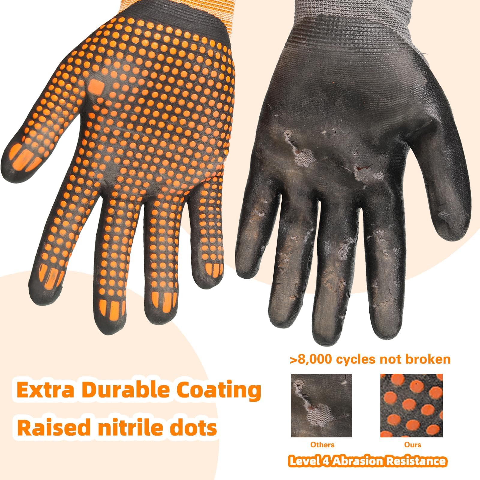 Schwer LT5619 gloves feature breathable nylon shell for all-day comfort