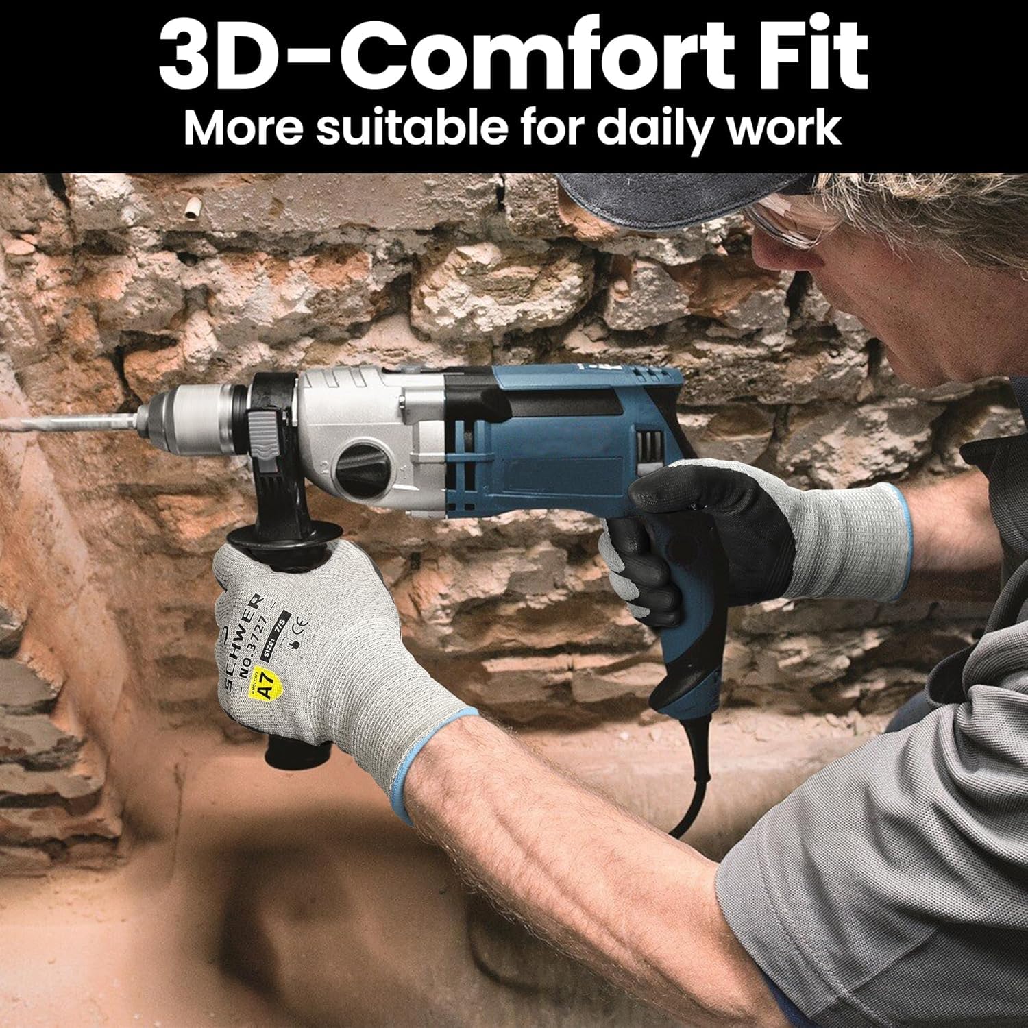 Schwer nitrile foam palm glove delivering non slip grip on wet surfaces.