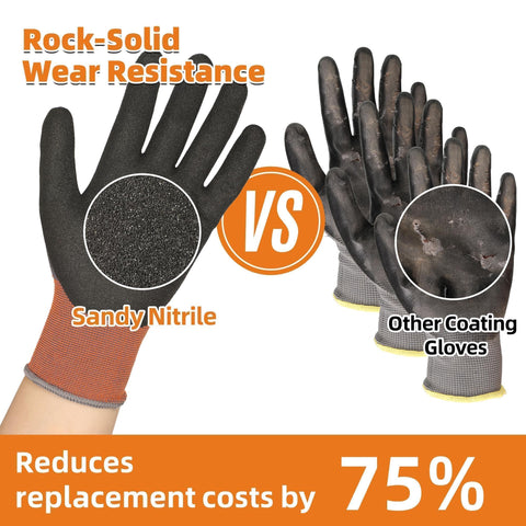 Schwer nitrile gloves provide a firm grip in oily conditions