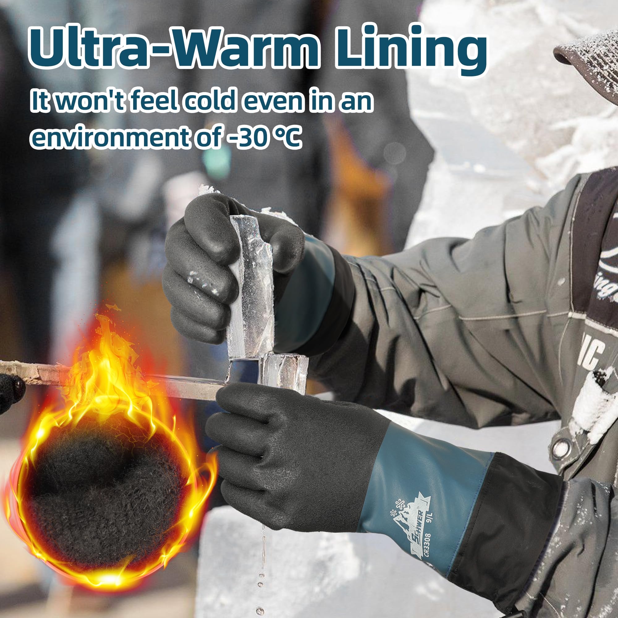 Schwer plush lamb-wool lining for added warmth during outdoor tasks.