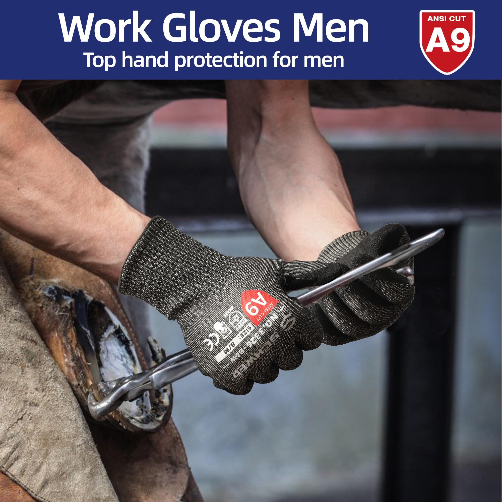 Schwer ProGuard breathable 13-gauge knit keeps hands cool during long shifts