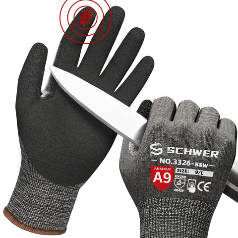 Schwer ProGuard extreme protection glove with ANSI A9 rating for high-cut hazards