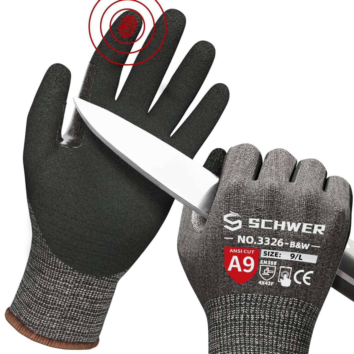 Schwer ProGuard gloves with reinforced thumb and 360° cut protection for tough tasks.