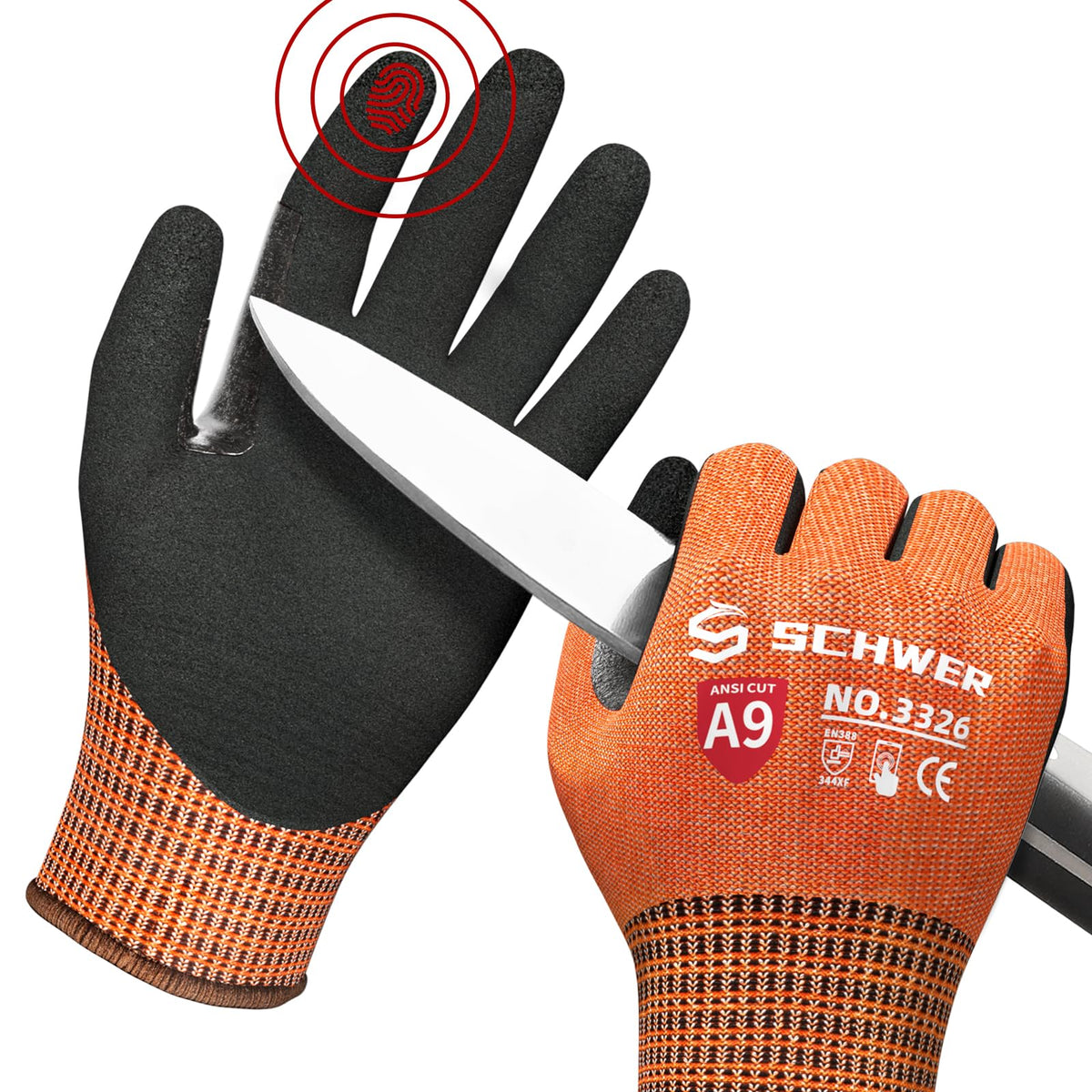 Schwer ProGuard two-pack gloves, front view, high protection for extreme cutting tasks