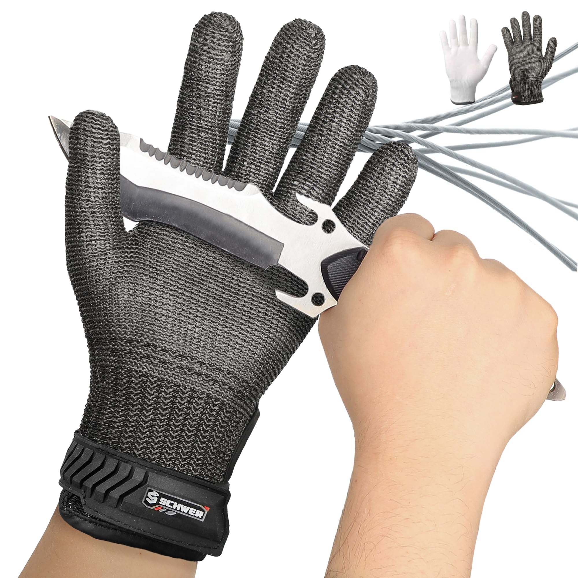 Schwer ultimate cut-resistant glove with ANSI A9 protection for safer cutting