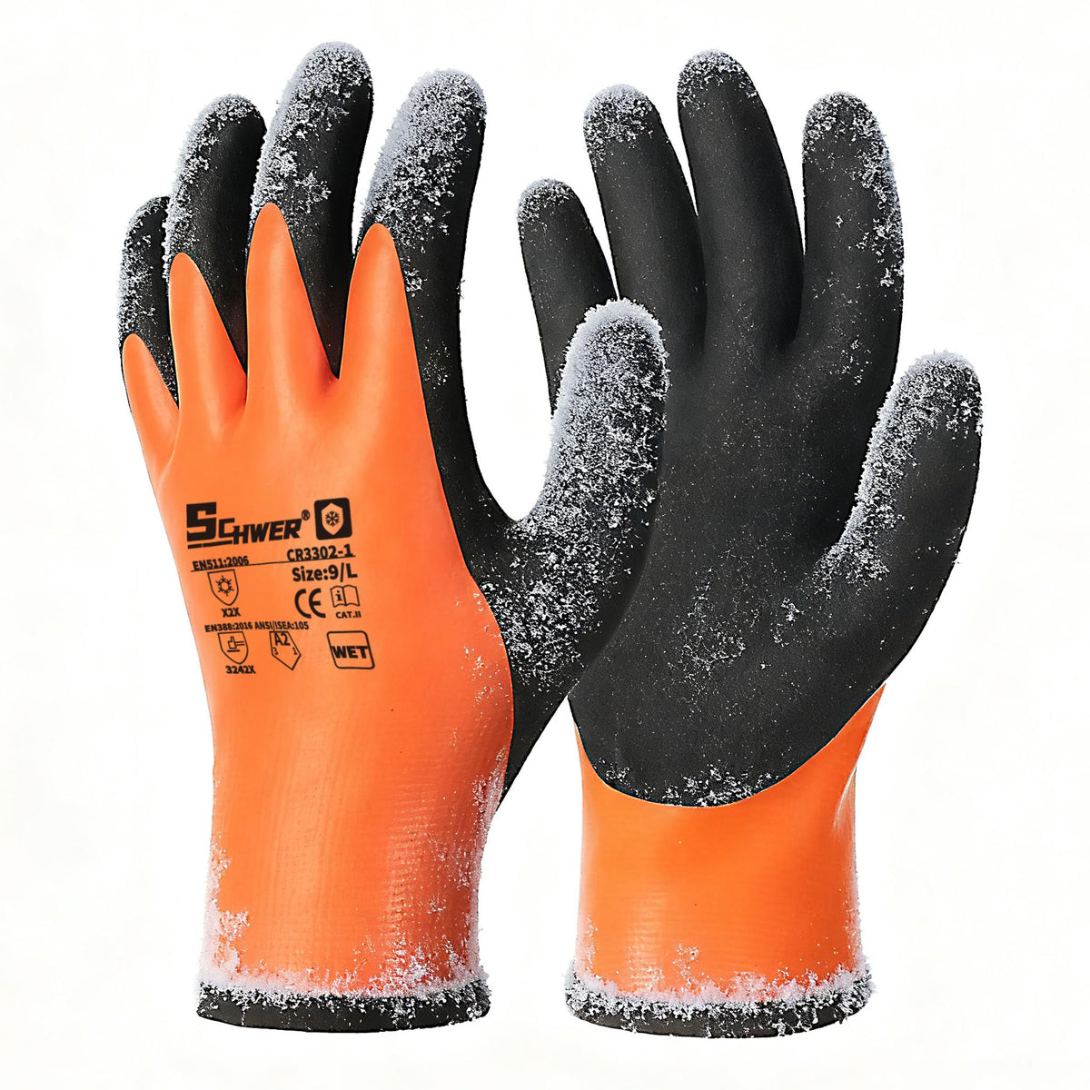 Schwer waterproof winter gloves pair for dry hands and grip in cold weather