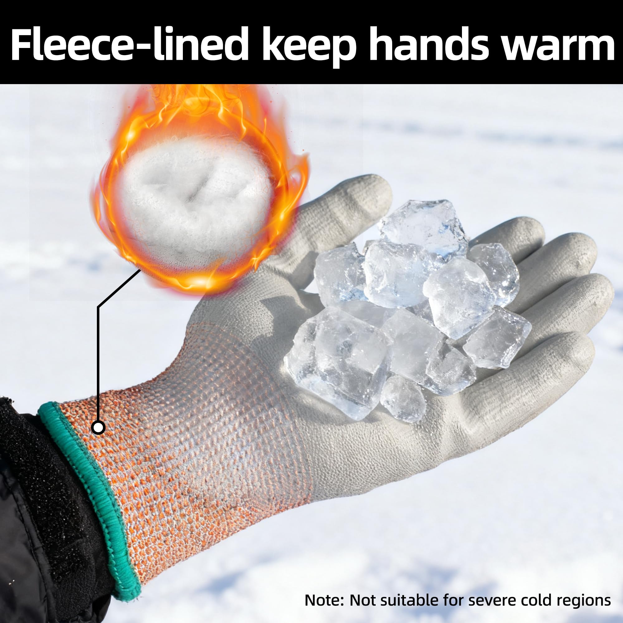 Schwer fleece-lined interior keeps hands warm during mild cold days.