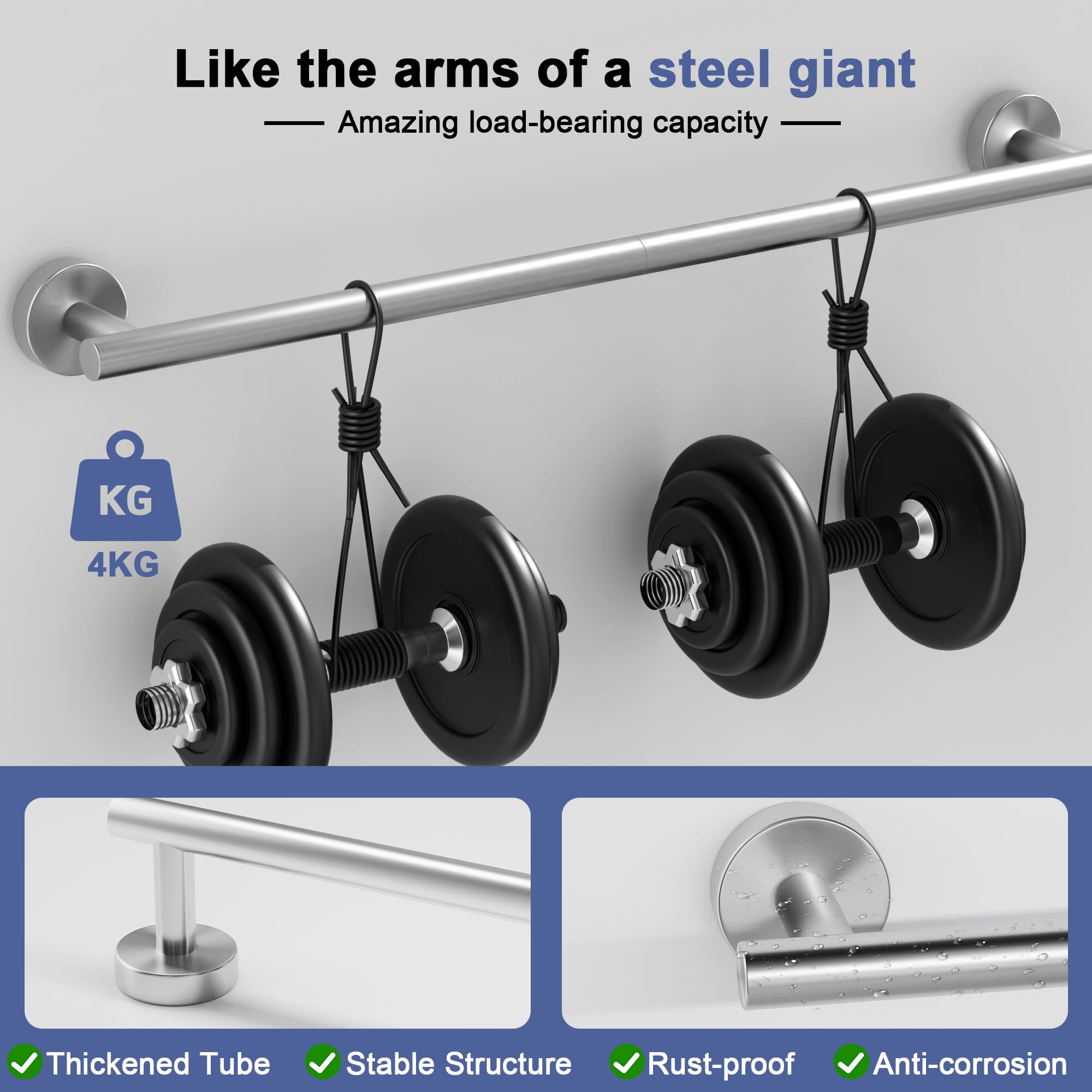 SCILIVE brushed nickel finish close-up highlights smooth edges for safe daily use.