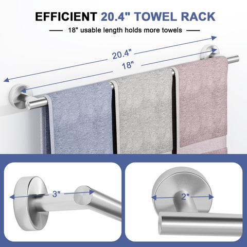 SCILIVE towel bar wall mount plate shows quick installation and sturdy support