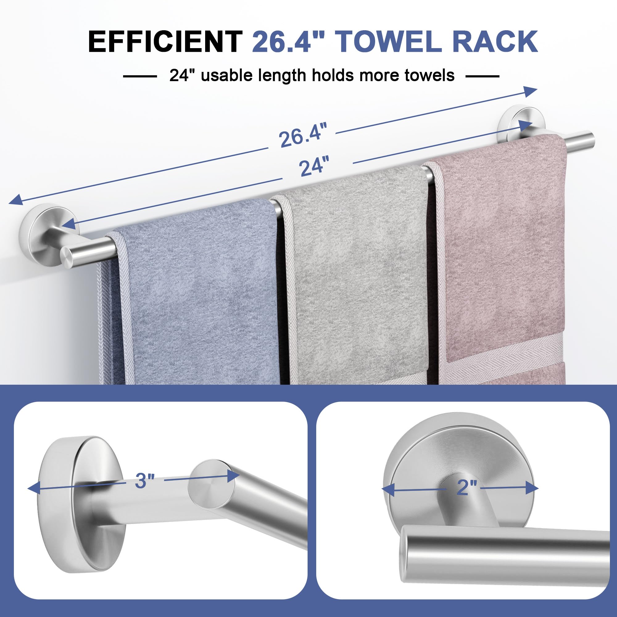 SCILIVE concealed screws design delivers a sleek, clean bathroom look.