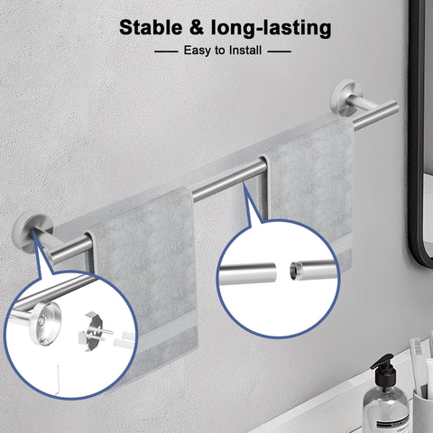 SCILIVE three-inch wall spacing promotes air flow and faster towel drying.
