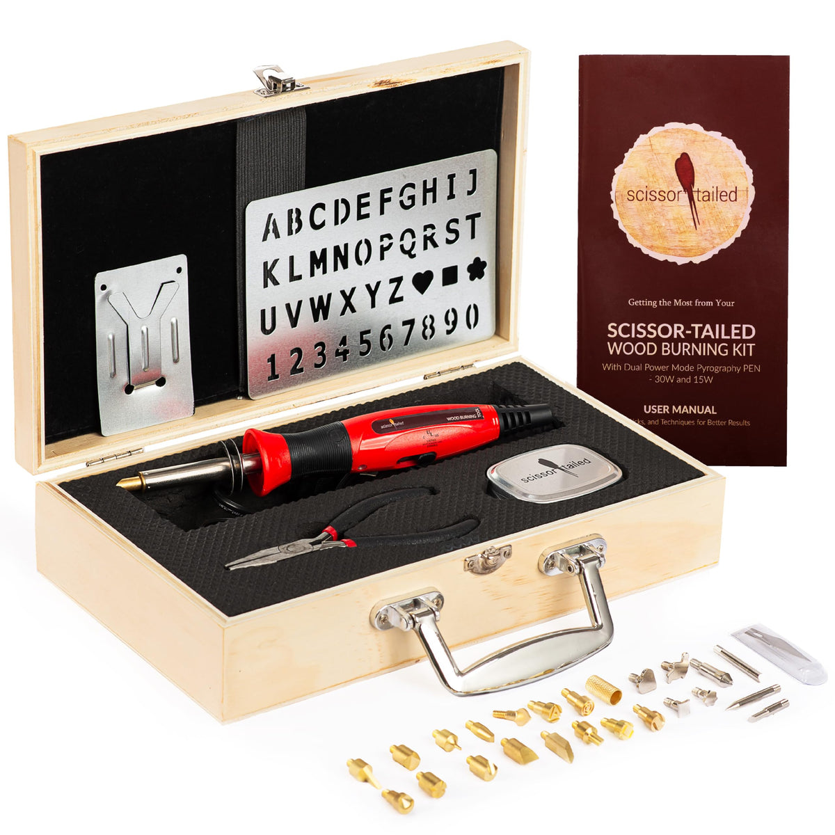 Scissor-Tailed wood burning pen for beginners' projects.