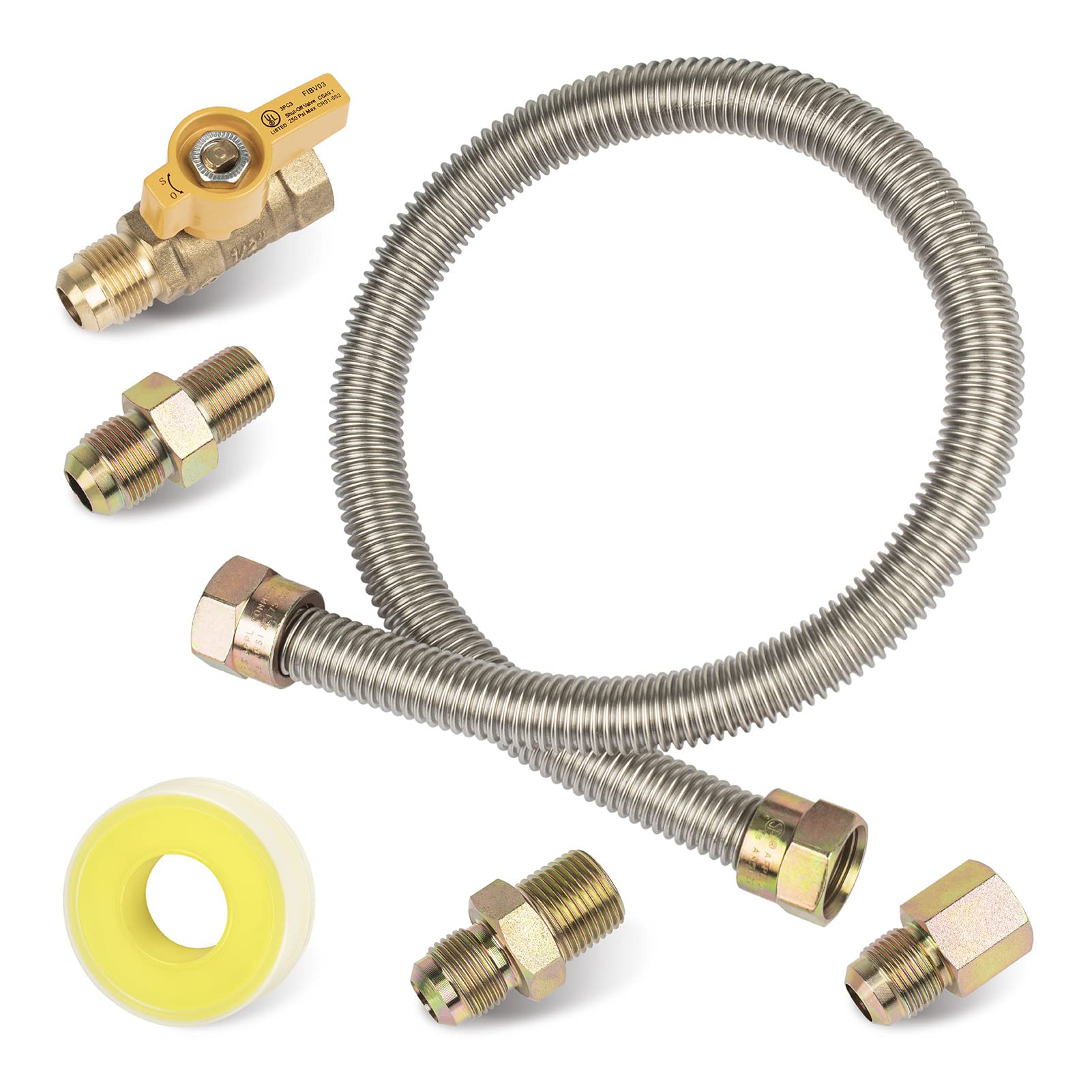 Sconva F271239 22-inch gas hook-up kit for quick appliance connections
