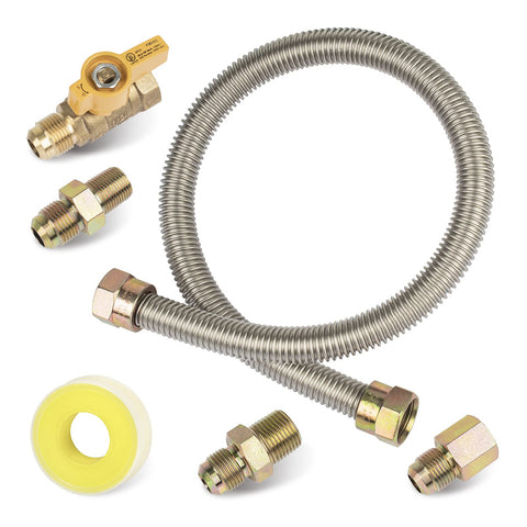 Sconva F271239 22-inch gas hook-up kit for quick appliance connections