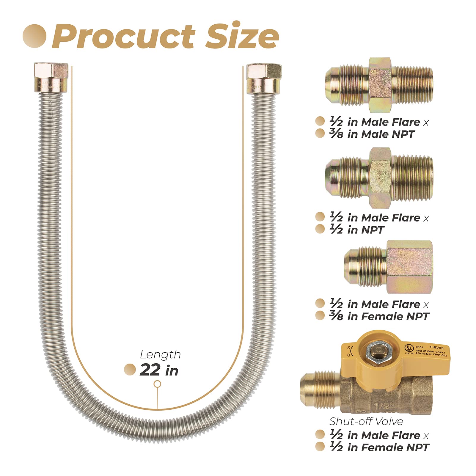 Sconva F271239 brass on/off valve for simple shutoff during maintenance