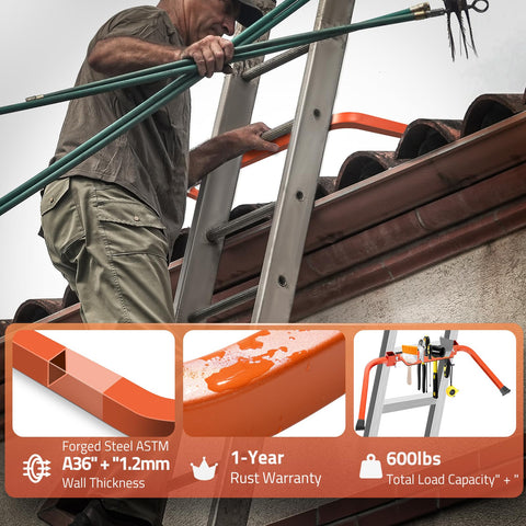 Scoopify Rubber grips provide secure, non-slip contact on the ladder.