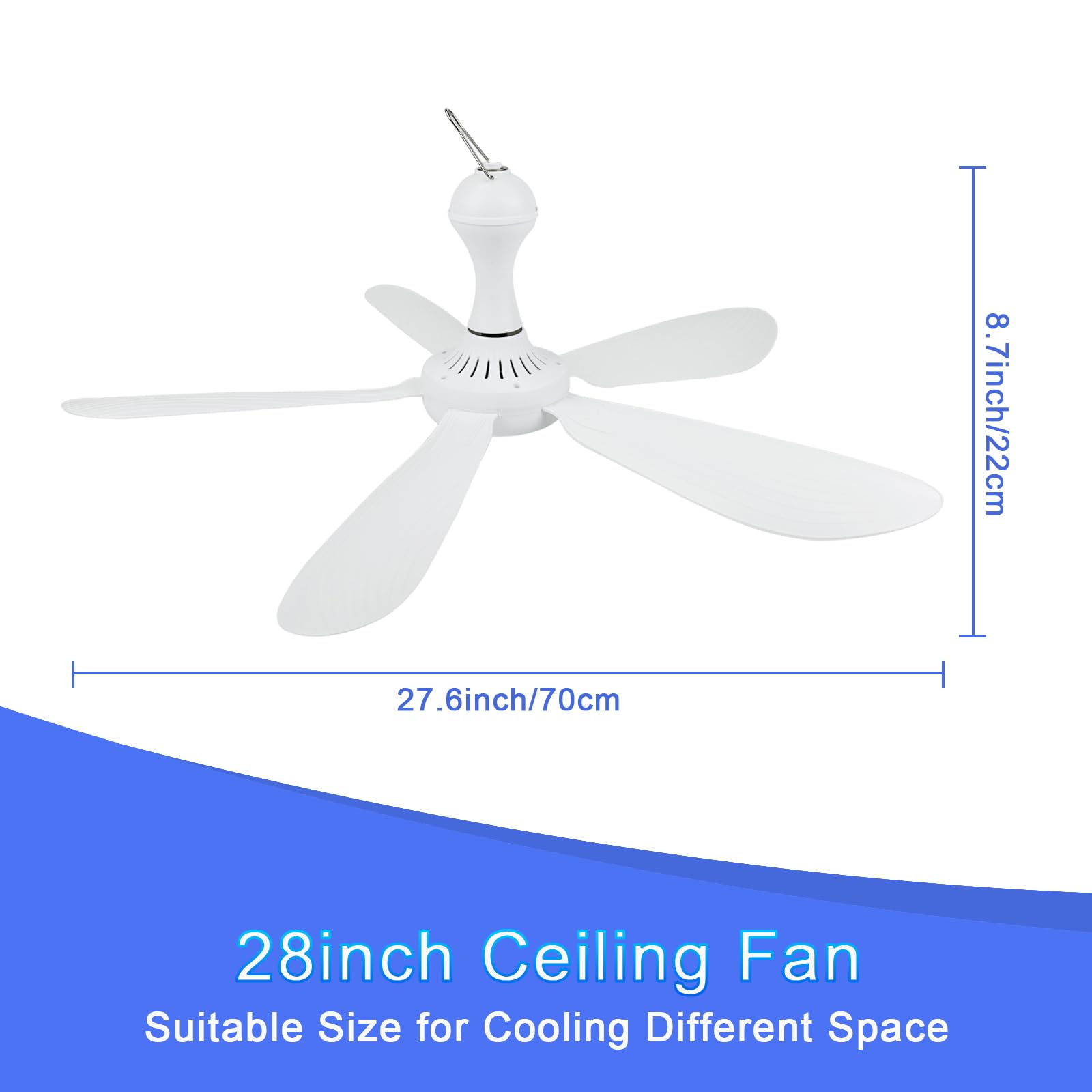 SCOOYEEES two-meter extension cord for flexible fan placement