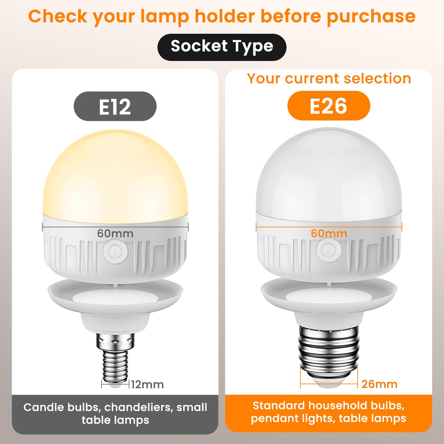 SCOPOW bulb shows three color temperatures for warm to cool ambiance